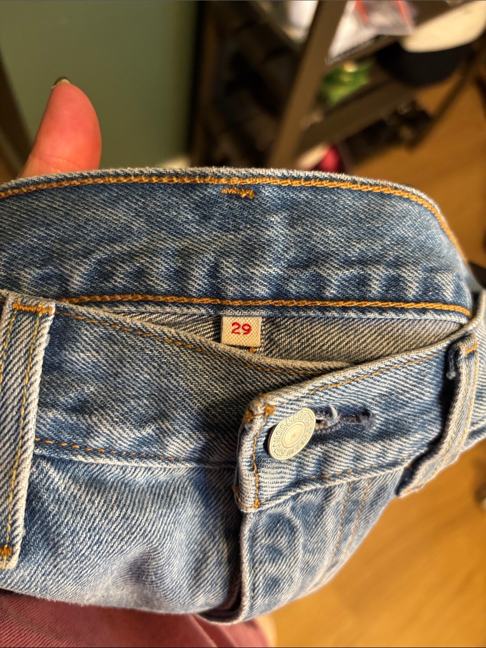 Levi's Light Blue Denim Midi Skirt - Picture 4 of 4